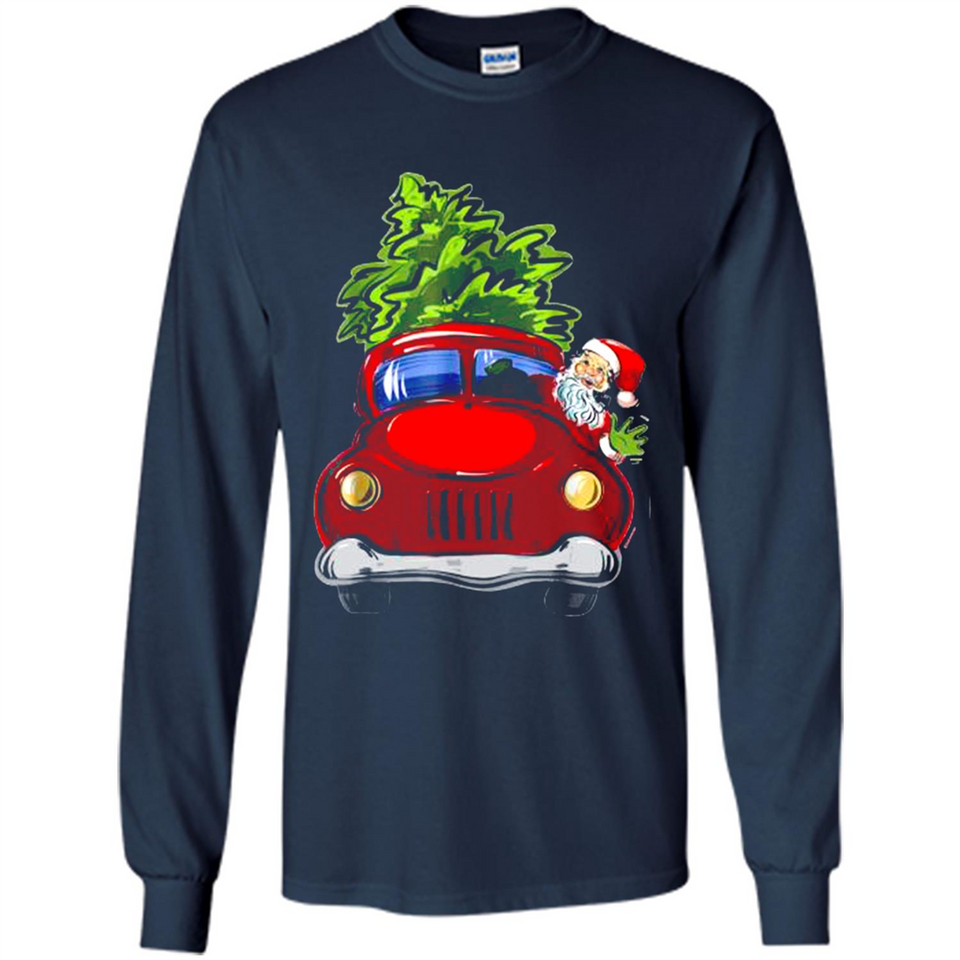 Vintage Santa red Truck Christmas Tree PINGPONG