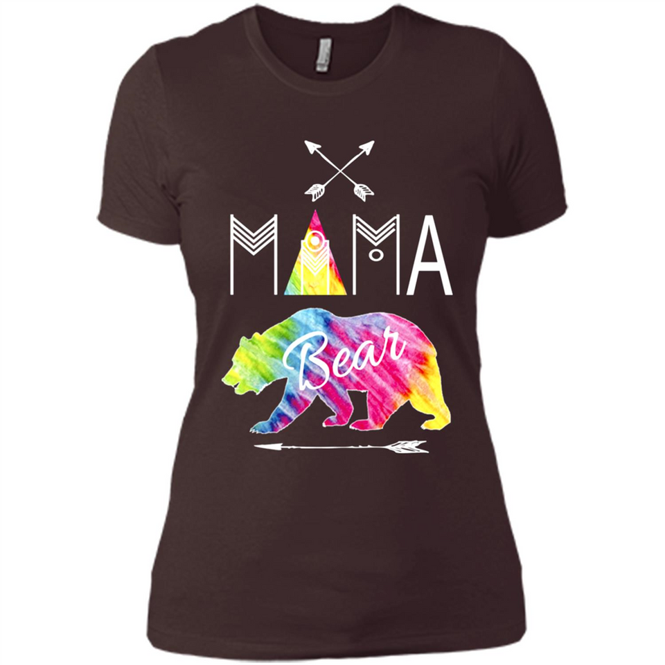 Mama Bear Shirt Tie Dye Family Vacation & Camping Tee - Ladies' Boyfriend T-Shirt