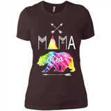 Mama Bear Shirt Tie Dye Family Vacation & Camping Tee - Ladies' Boyfriend T-Shirt