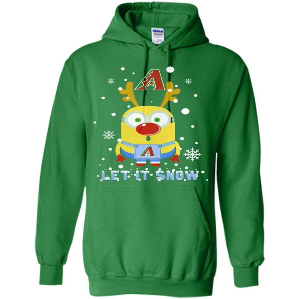 Minion Arizona Diamondbacks Ugly Christmas Sweater Let it Snow - Hoodie