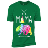 Mama Bear Shirt Tie Dye Family Vacation & Camping Tee - Premium Short Sleeve T-Shirt