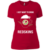 I Just Want To Drink Hot Chocolate & Watch Washington Redskins Ugly Christmas Sweater PINGPONG