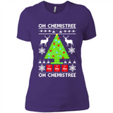 Oh Chemistree, Oh Chemistree Christmas Ugly Sweater - Ladies' Boyfriend T-Shirt