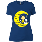 I LOVE YOU TO THE MOON AND BLACK CHARLIE BROWN AND SNOOPY