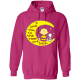 I LOVE YOU TO THE MOON AND BLACK CHARLIE BROWN AND SNOOPY