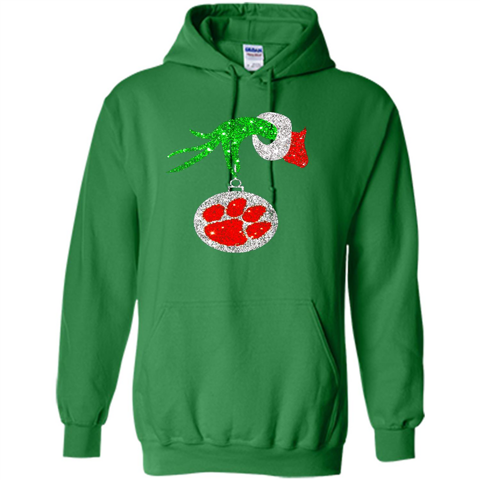 Amazing tee Clemson Tigers Glitter Grinch Monogram Ornament Christmas Gift - Sao chép - Hoodie