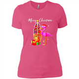 Flamingo Christmas Shirt, Merry Christmas Shirt , Flamingo - Ladies' Boyfriend T-Shirt
