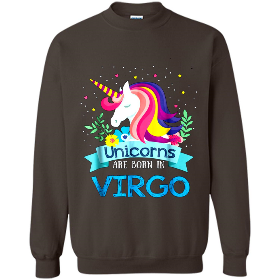 Unicorns are born in Virgo Birthday Rainbow Gift Ladies Custom