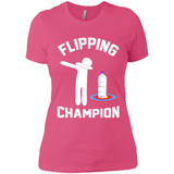 Water Bottle Flipping Tshirt Dabbing Flipping Champion - Ladies' Boyfriend T-Shirt