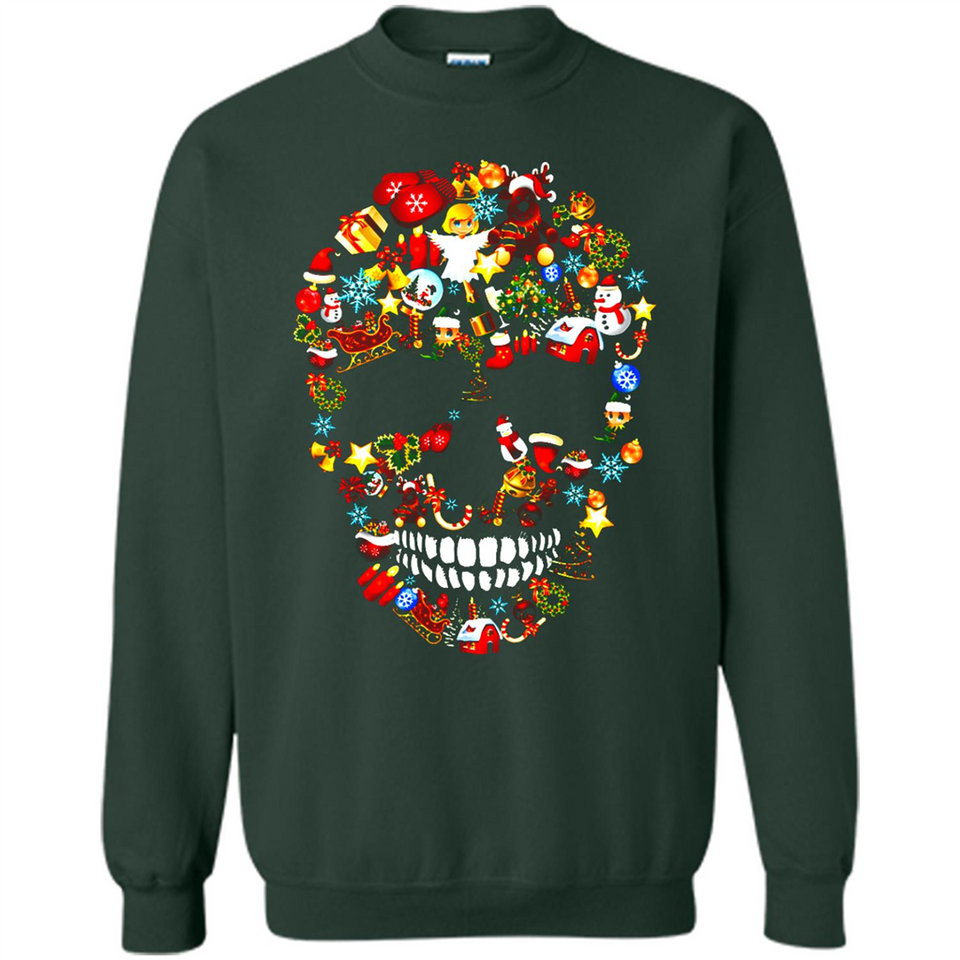 Skull Christmas Decorations Merry Xmas T-Shirt - Sweatshirt