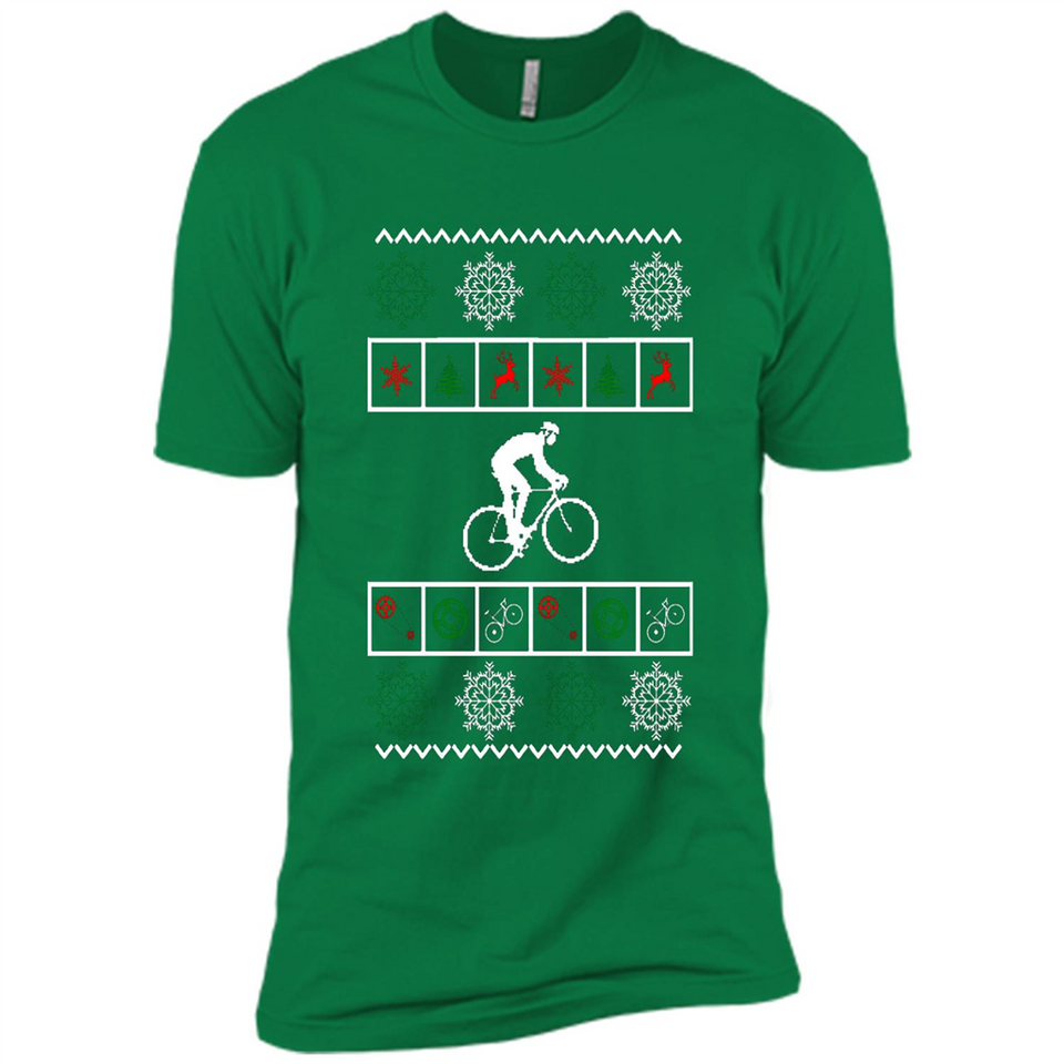 Christmas Ugly Sweater Best Cycling Ugly Christmas Sweater - Premium Short Sleeve T-Shirt