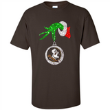 Amazing Florida State Seminoles Glitter Grinch Monogram Ornament Christmas Gift - Shirt