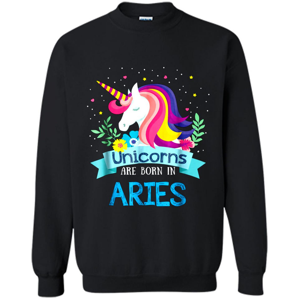 Unicorns are born in Aries Birthday Rainbow Gift Custom Ultra Cotton