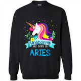 Unicorns are born in Aries Birthday Rainbow Gift Custom Ultra Cotton