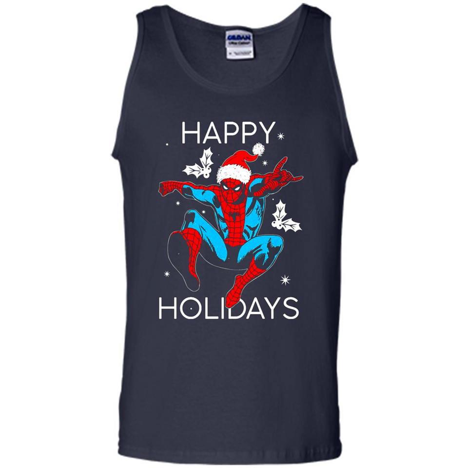 Marvel Spider Man Happy Holidays Santa Christmas Mug PINGPONG - Tank Top