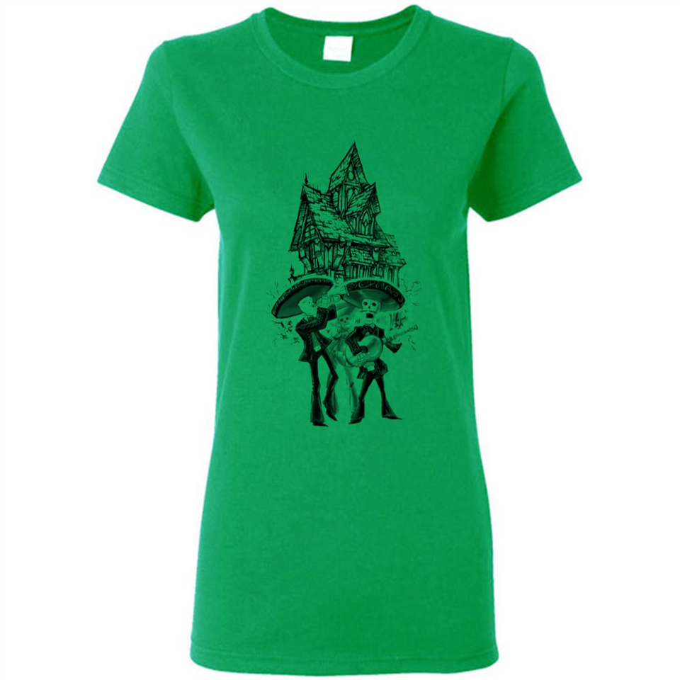 Mariachi Skeleton Shirt Dia De Los Muertos Tequila - Ladies Short-Sleeve