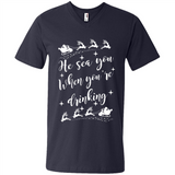 He Sees You When You're Drinking - Men's V-Neck
