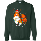 Christmas Lights Shetland Sheepdog Wearing Santa Hat Funny Xmas Mug - Sweatshirt