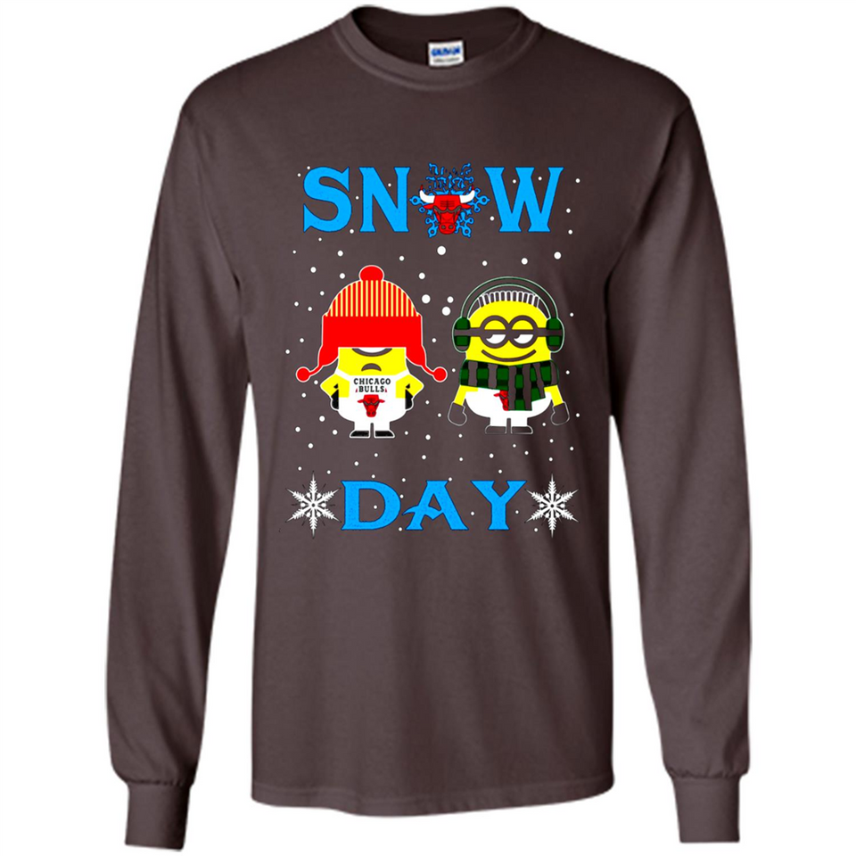 Snow Day Shirt For Chicago Bulls Vs Minion Fans pingpong