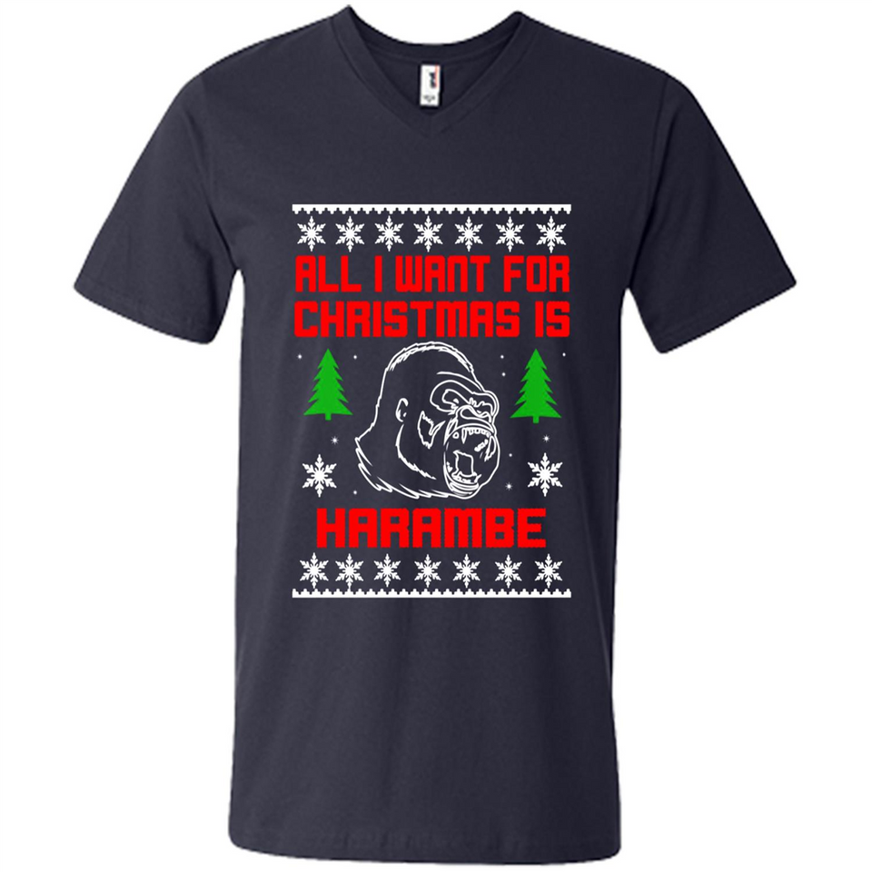 All I Want For Christmas Is HarambeT Rex Attack Reindeer ugly sweater PINGPONG