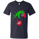 GRINCH HAND HOLDING CAROLINA HURRICANES GLITTER CHRISTMAS PINGPONG