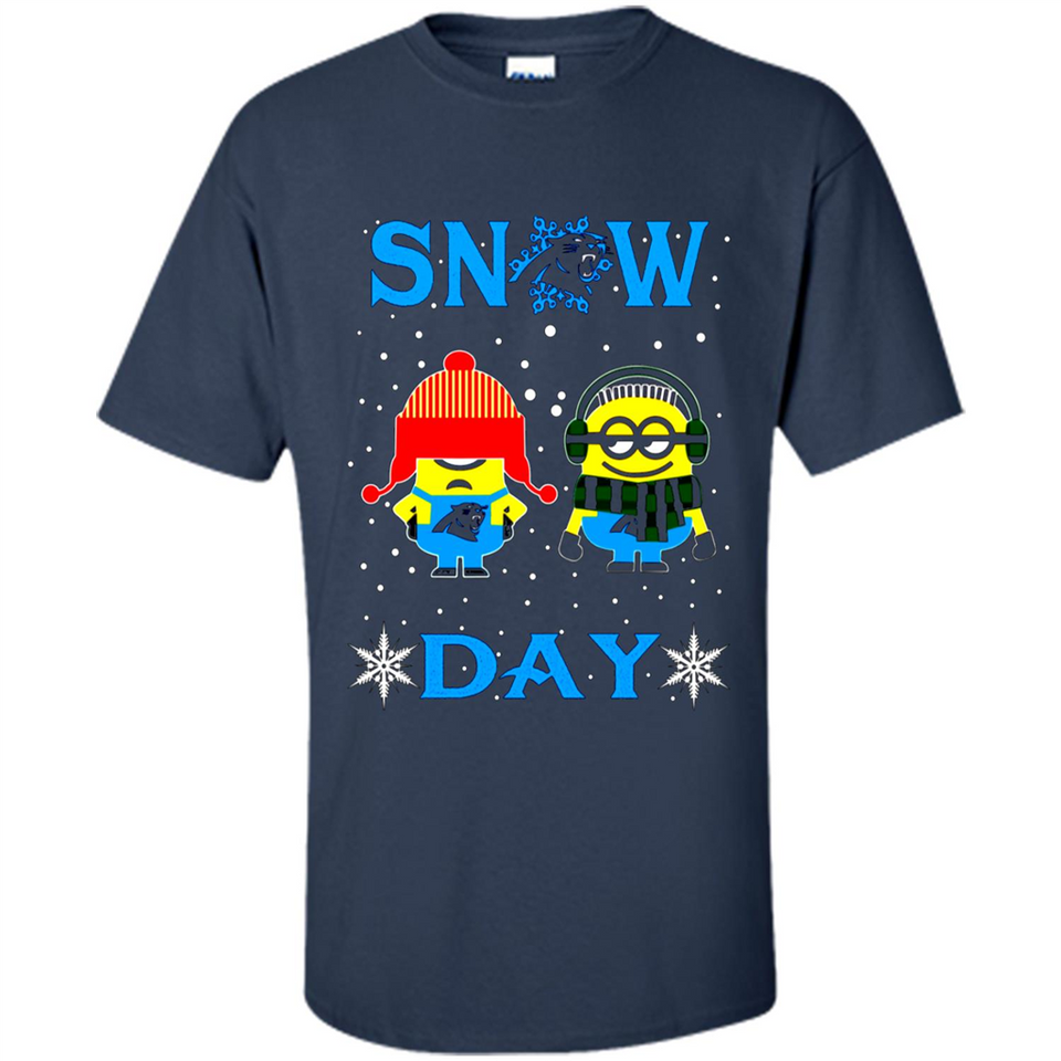 Snow Day Shirt For Carolina Panthers Vs Minion Fans pingpong