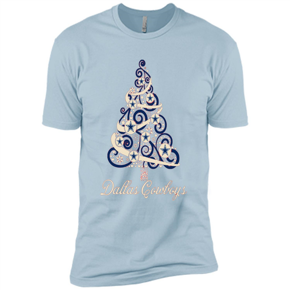 Dallas Cowboys NFL Football Team Logo Christmas Tree T-Shirt - Premium Short Sleeve T-Shirt