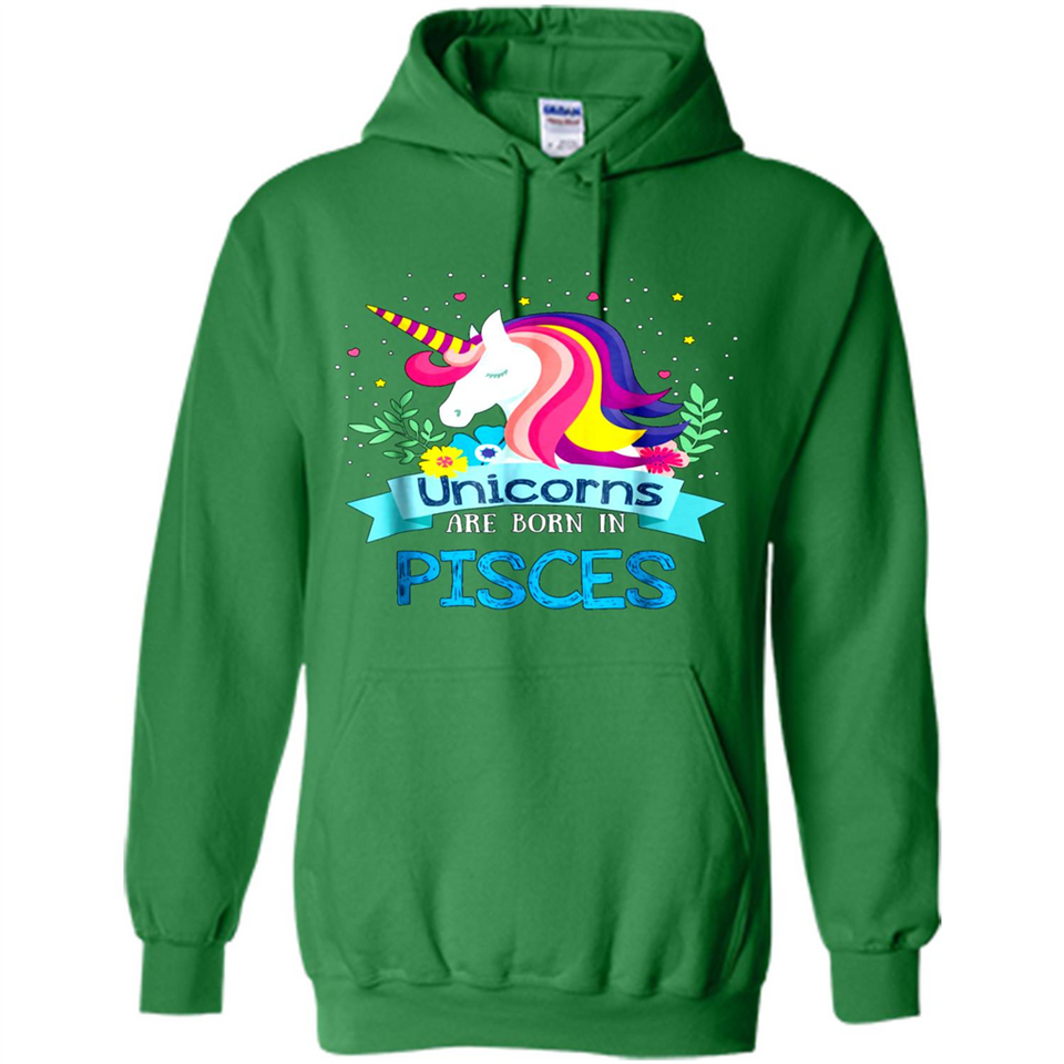Unicorns are born in Pisces Birthday Rainbow Gift Ladies Custom