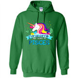 Unicorns are born in Pisces Birthday Rainbow Gift Ladies Custom