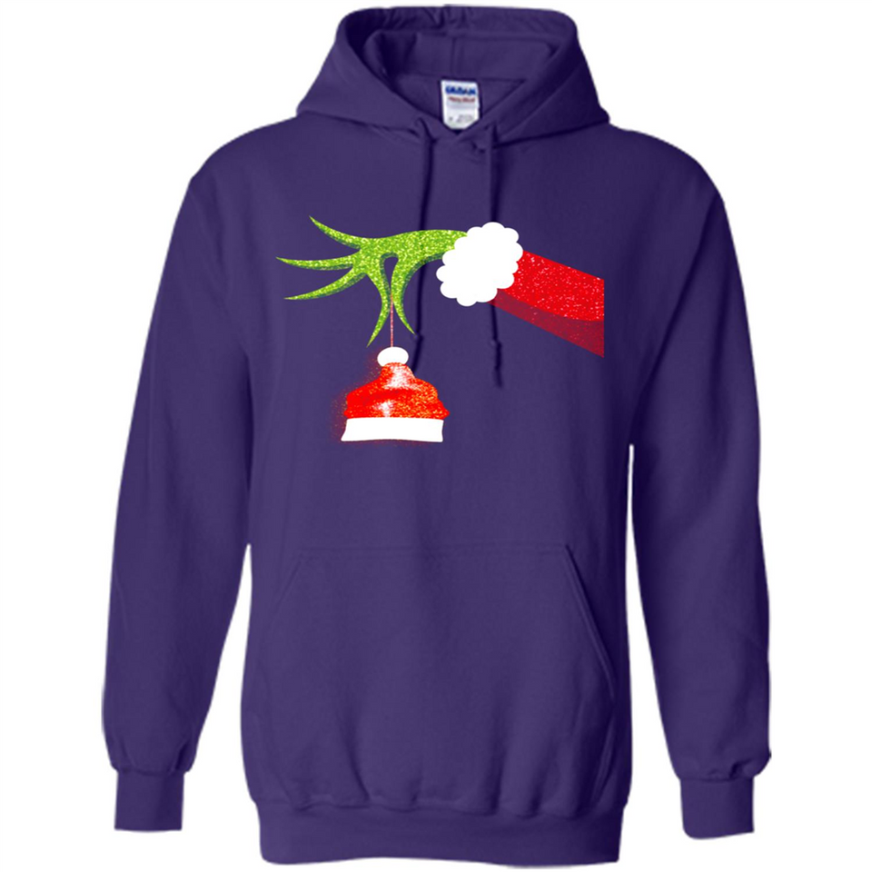 Funny Grinch Hand Holding Santa Hat Ornament Christmas PING PONG