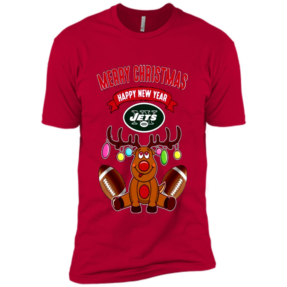 New York Jets NFL Reindeer Funny Merry Christmas And Happy New Year