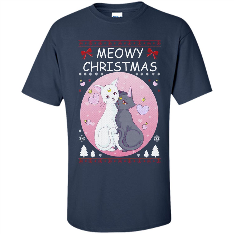 Sailor Moon Yin Yang Cat Love Ugly Christmas Sweater - Shirt