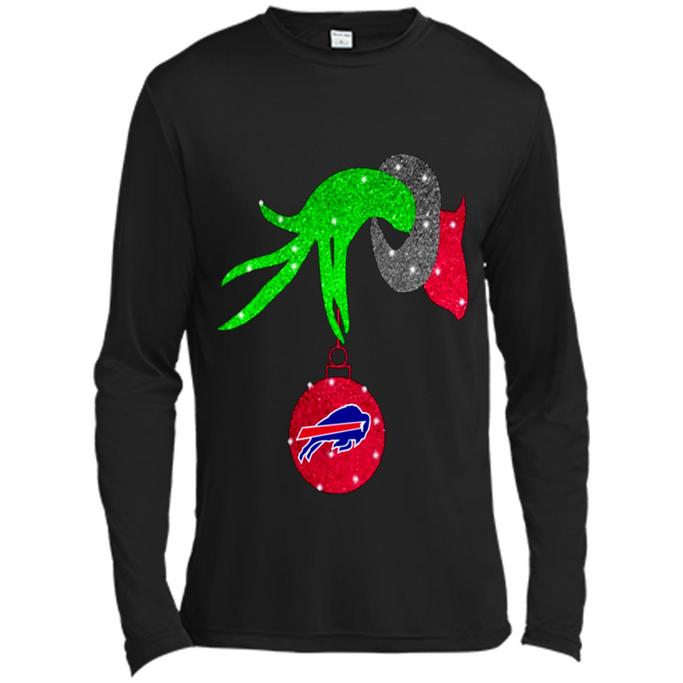 GRINCH HAND HOLDING BUFFALO BILLS GLITTER CHRISTMAS PINGPONG