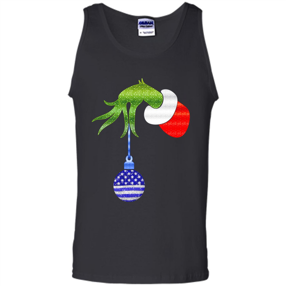 Grinch Holding American Flag ornament Christmas
