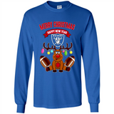 Oakland Raiders NFL Reindeer Funny Merry Christmas And Happy New Year