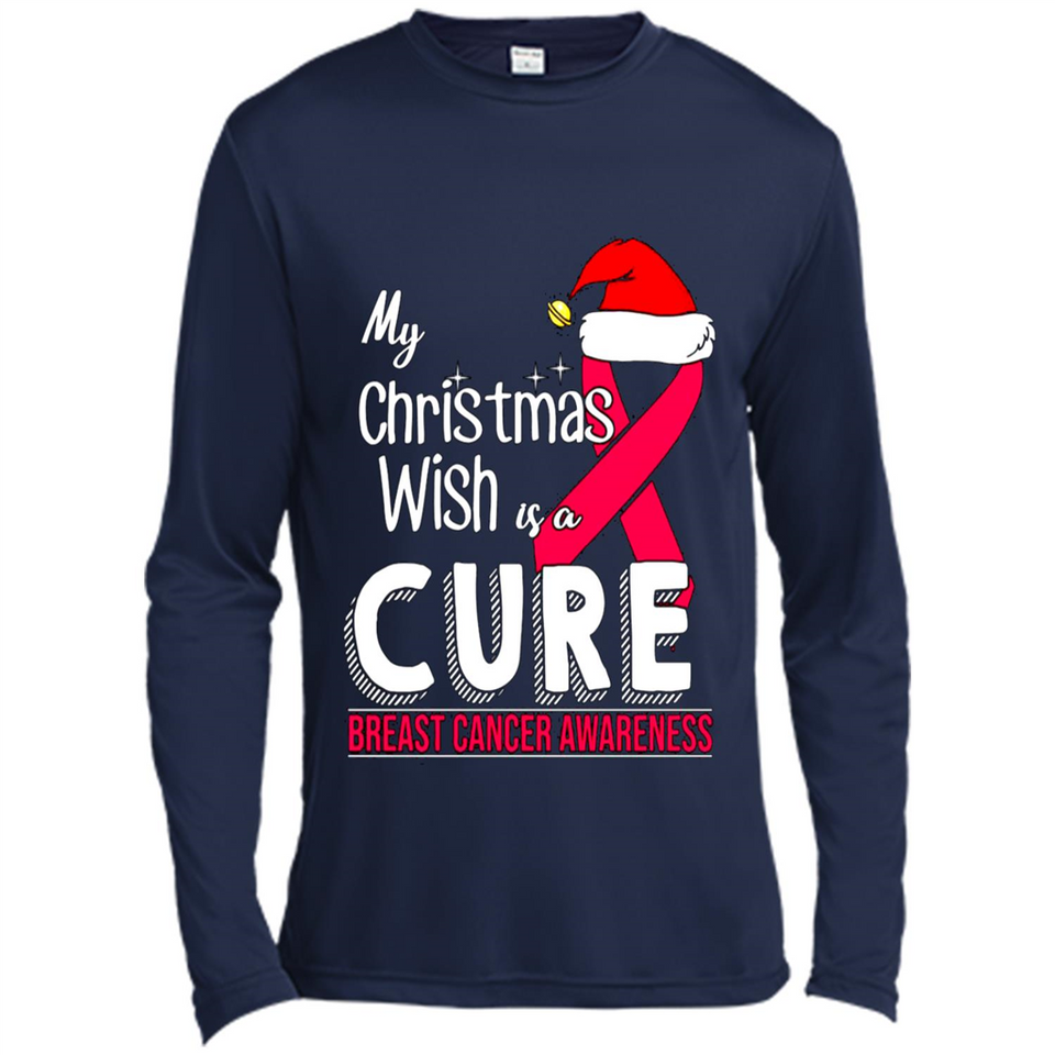 My Christmas Wish Is A Cure Breast Cancer Awareness sweater PINGPONG
