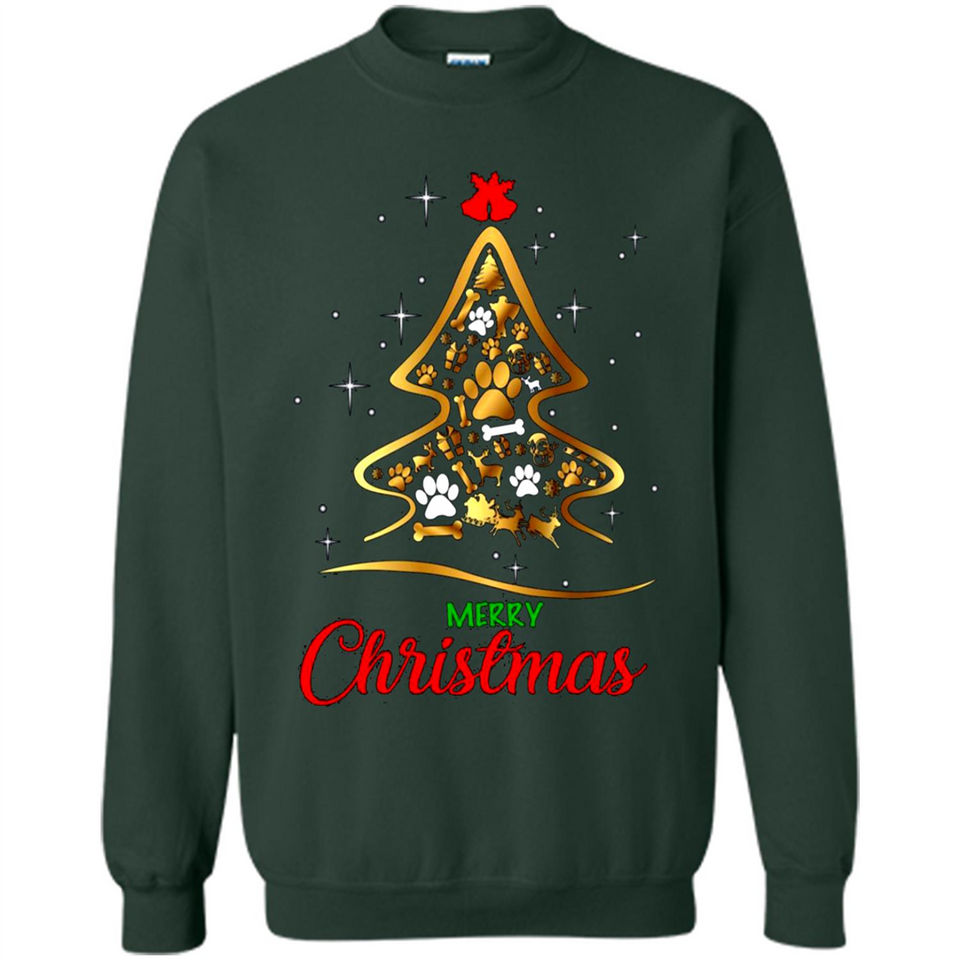 Merry Christmas Dogs Christmas Tree sweater PINGPONG