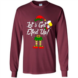 Let's Get Elfed Up Drinking Beer Christmas PINGPONG