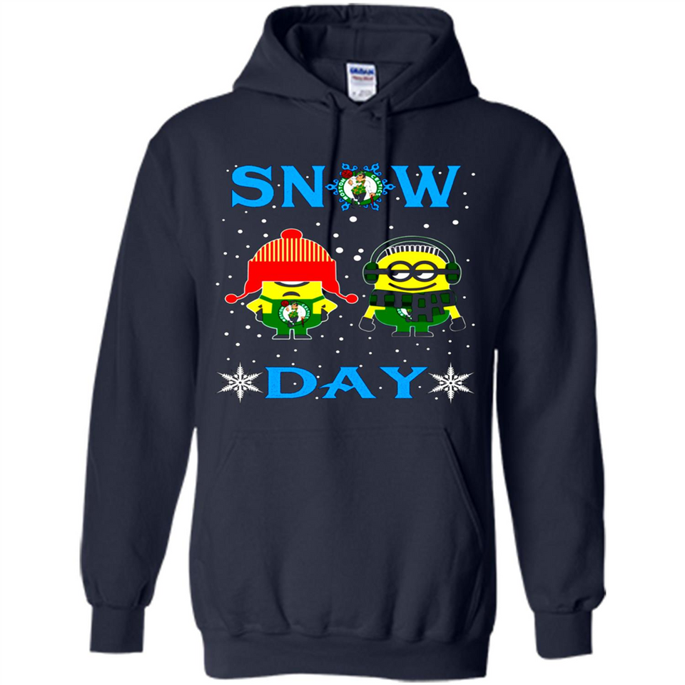Snow Day Shirt For Boston Celtics Vs Minion Fans pingpong