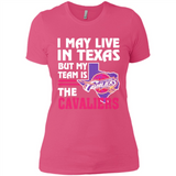 I May Live In Texas But My Team Is The Cavaliers - Ladies' Boyfriend T-Shirt
