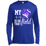 Abilene Christian Wildcats Football My Heart is on that Field - Canvas Long Sleeve T-Shirt