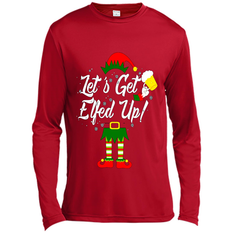 Let's Get Elfed Up Drinking Beer Christmas PINGPONG