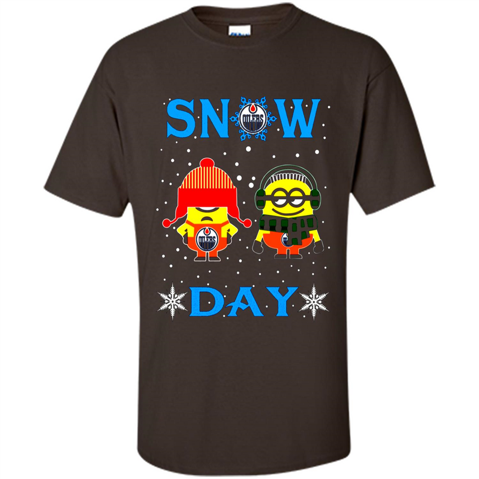 Snow Day Shirt For Edmonton Oilers Vs Minion Fans pingpong