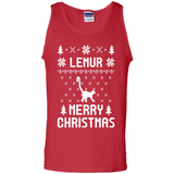 Vintage Tee For Women Men Graphic Shirts Lemur Ugly Christmas Sweater - Tank Top