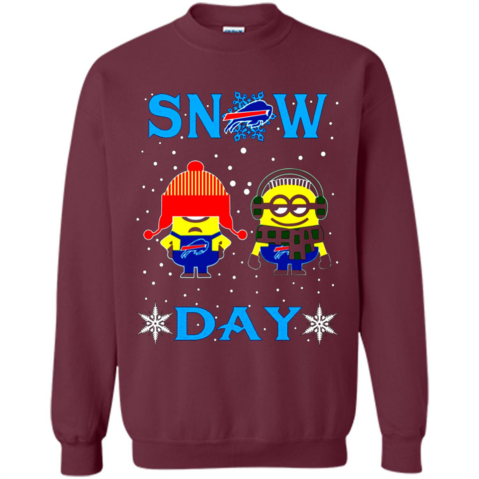 Snow Day Shirt For Buffalo Bills Vs Minion Fans pingpong
