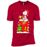 Anaheim Ducks Snoopy Ugly Christmas Sweaters - Premium Short Sleeve T-Shirt