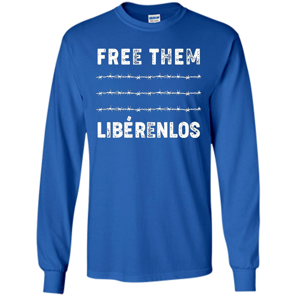 Peaceful Communities- Free Them Liberenlos Shirt PINGPONG - Long Sleeve T-Shirt