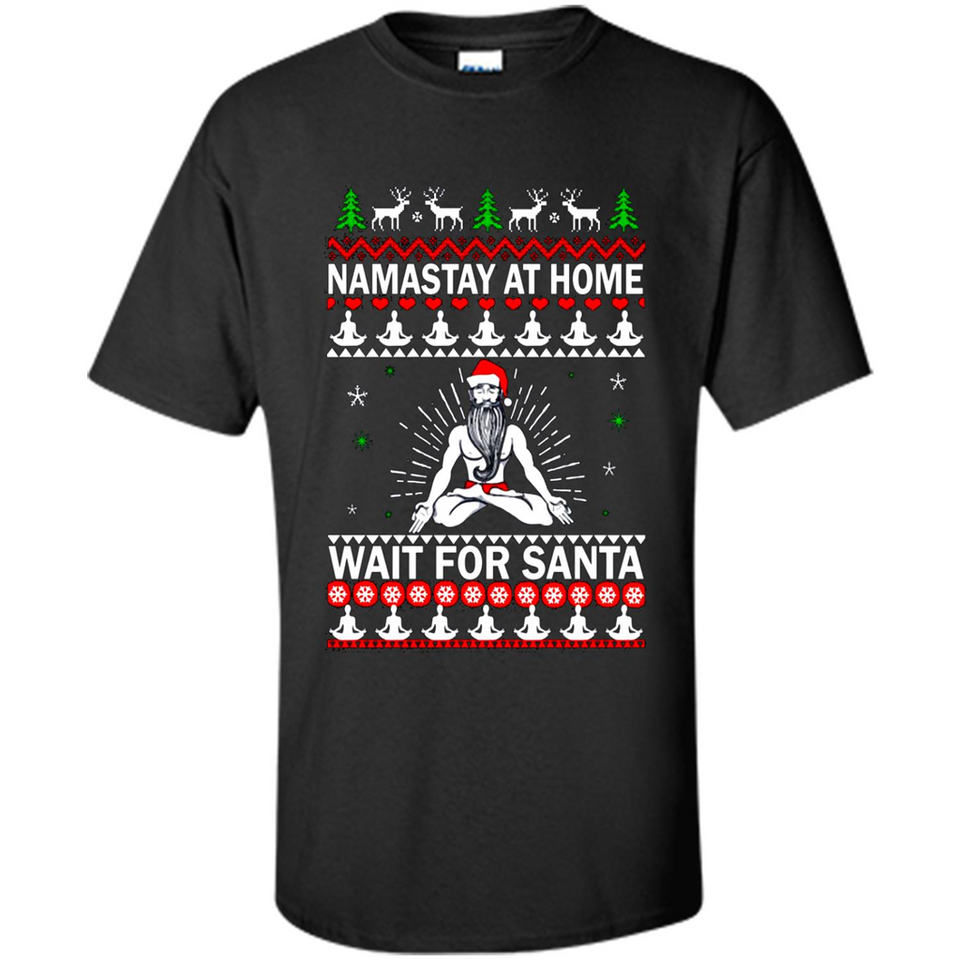 Namastay at home and wait for Santa Christmas sweatshirt PINGPONG