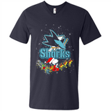 Snoopy Christmas San Jose Sharks - Men's V-Neck