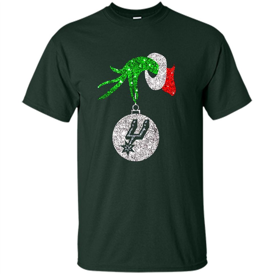 Amazing shirt San Antonio Spurs Glitter Grinch Monogram Ornament Christmas Gift - Shirt